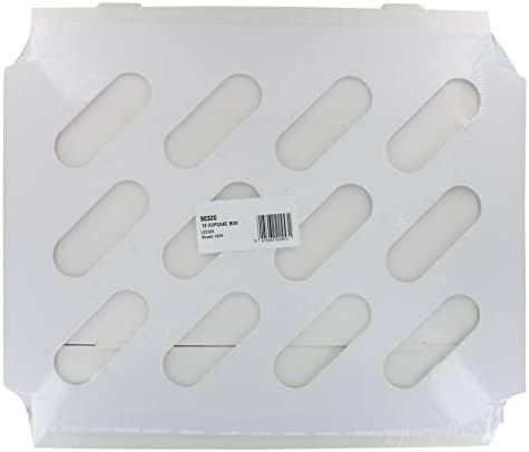 Culpitt 12 Hole Cupcake Box, 5 Pack, White Cupcake Boxes For Carrying And Displaying Tasty Muffins, Fairy Cakes, And Treats