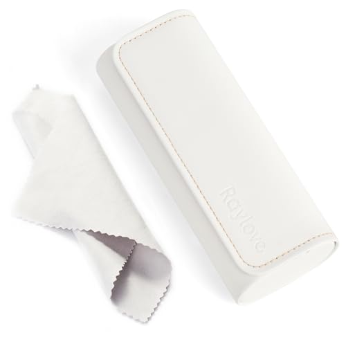 Image of RayLove Hard Shell Glasses Case, Lightweight Leather Eyeglass Case, Travel-Friendly Sunglasses Protector for Men & Women
