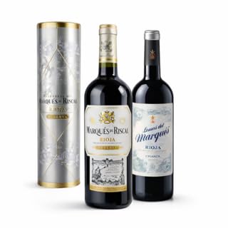 Pack 2 Vinos Rioja - Marqués de Riscal Reserva + Lomas del Marqués Crianza. Vino Tinto DOCa Rioja, 2x 750ml