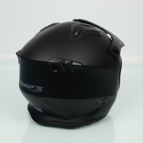 Casco Swaps Trooper S769 negro mate de moto trial y SSV en talla grande XXL 61cm 2