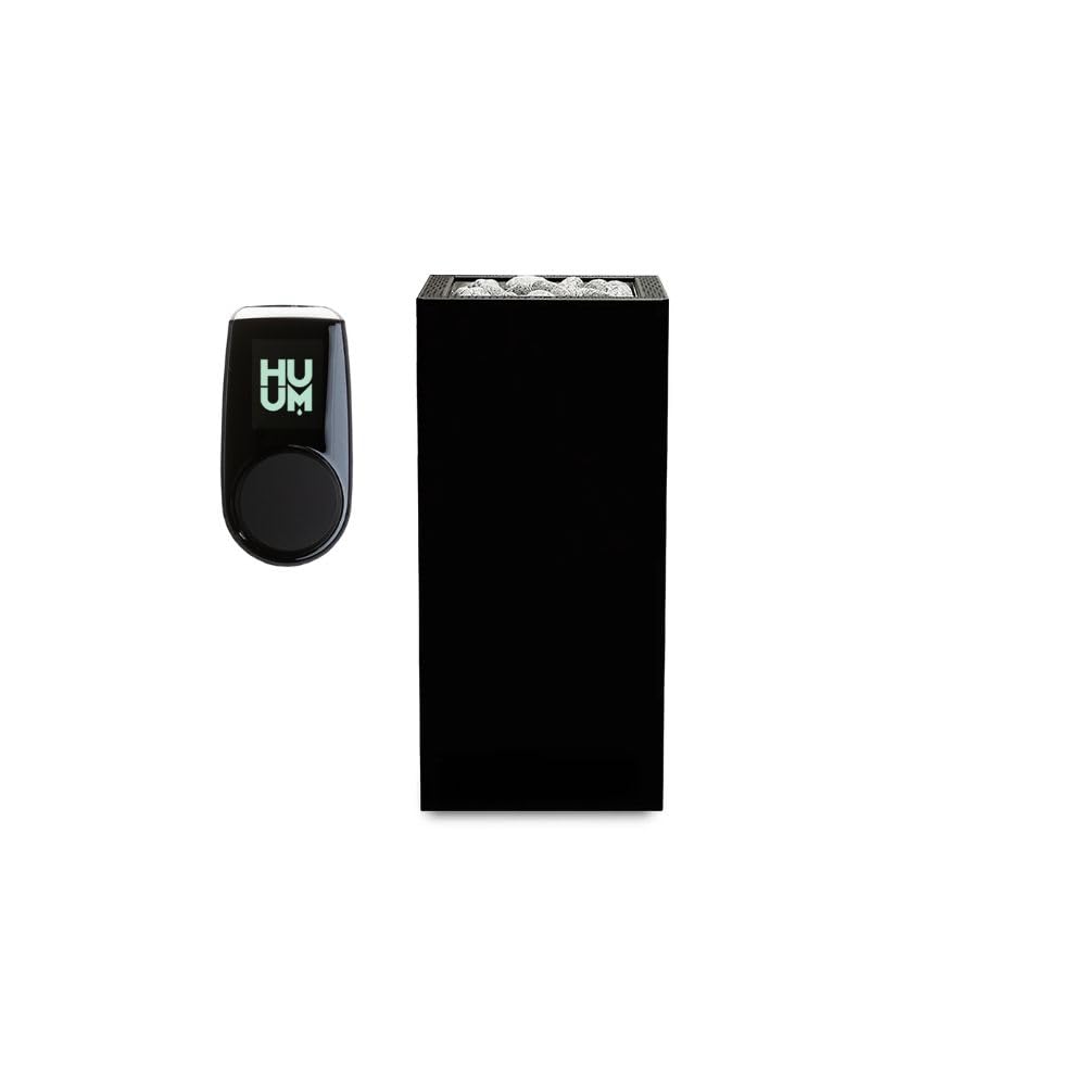 HUUM CORE6 6.5KW Series, Sauna Heater, Customizable Exterior with Control (Sauna Stones Included) (6.5k.W Black Stainless Steel, UKU WiFi - Black)