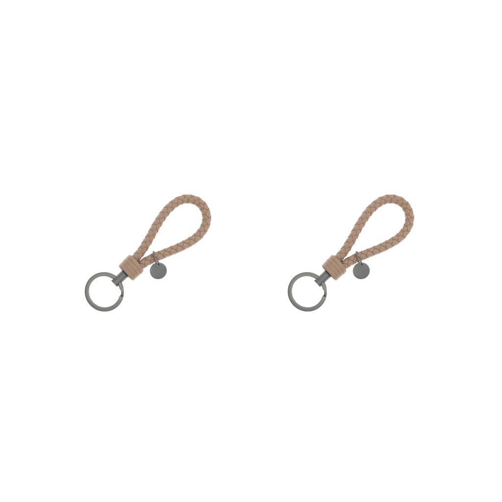 Llavero de cuerda tejida trenzada, bonito y resistente al desgaste, colgante duradero, llavero de coche, soporte de metal para verde, 3,3 x 9 cm