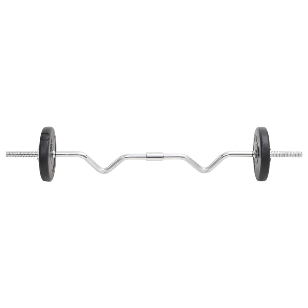 Zestaw hantli i drążków 30 kg z chromowanej stali, różne ciężary 4 x 2,5 kg i 6 x 1,25 z zamkami gwiazdkowymi do treningu klatki piersiowej, bicepsów, tricepsów i pleców.