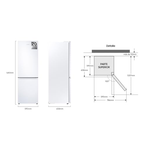 Réfrigérateur Combiné 60cm 344l Ventillé - RB34C602EWW