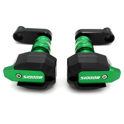 Sliders de cadre S1000R contre les chutes : protection CNC verte