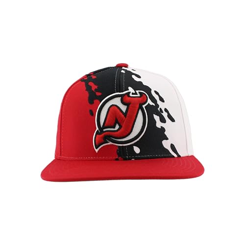 Image of ZHATS NHL Unisex-Adult NHL Officially Licensed Adjustable Snapback Hat Flat Bill Z11 Retro Paintbrush