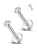 ORAZIO 18G 6-10MM Stainless Steel Lip Rings Nose Studs Piercing Internally Threaded