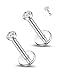 ORAZIO 18G 6-10MM Stainless Steel Lip Rings Nose Studs Piercing Internally Threaded