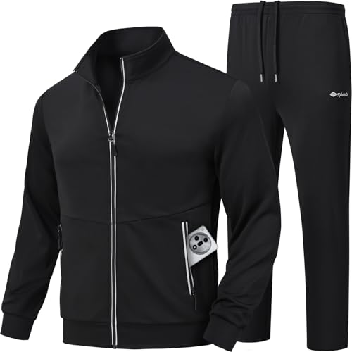 Men's Tracksuits Sweatsuits for Men Track Suits 2 Piece Set Casual Running Jogging Warm Up Full Zip Sweat Suits