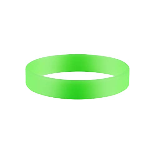Image of 6pcs /Pack Single Colors Blank Silicone Wristbands Rubber Bracelets
