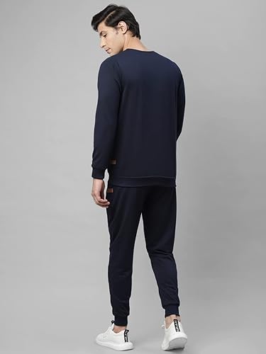 Image of Rigo Round Neck Full Sleeve Terry Track Suit For Men | Regular Fit Plus Sizes Tracksuit for Men's | Co-ord Set For Men
