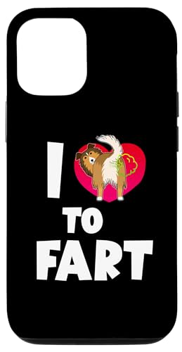 Custodia per iPhone 15 I Love To Fart Rough Collie Dog Funny Puppy Dogs Lovers