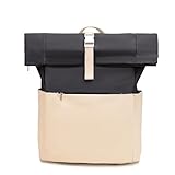 CELIMS - Roll-Top Rucksack 45 x 36 x 20 cm | Kabinengepäck | wasserdicht & extrem robust | Laptopfach | Beige