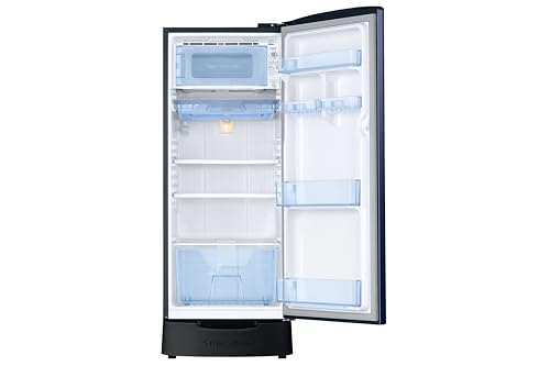 Image of Samsung 183 L, 2 Star, Digital Inverter, Direct-Cool Single Door Refrigerator (RR20H1812HV /HL, Himalayan Poppy Blue, Base Stand Drawer, Single Touch Defrost, 2026 Model)