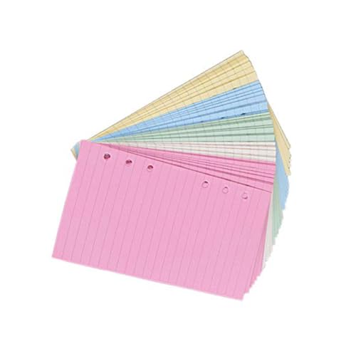 TIDTALEO 3セット 活頁内芯 横罫線 カラフルルーズリーフペーパー 家 店舗向け 手帳用 書きやすいノートリフィル ページ整理に