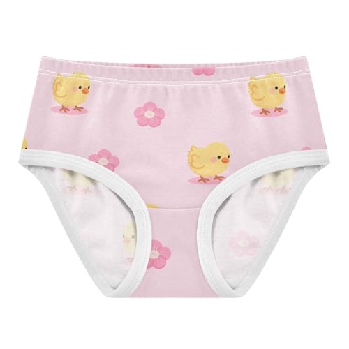 Cute Chicken Flowers Floral Pink Toddler Girls's Underwear 2T 2302234