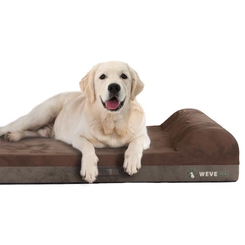 WEVEGO Large Dog Bed - Orthopedic Gel Memory Foam, Removable Cover & Waterproof Liner