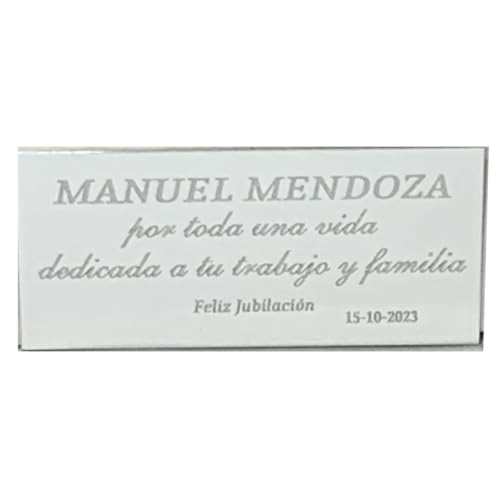Placa grabada metal con el texto que quieras. Placa para cuadro,
