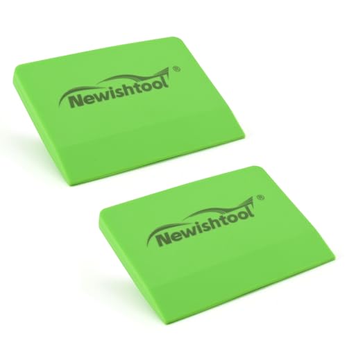 Image of NEWISHTOOL Soft Silicone Small Squeegee for Vinyl, 2 PCS Rubber PPF Tool | PPF Squeegee, Window Tinting V-Blade Scraper, Glass Film Application, Car Paint Protective Film Installation & Water Removal