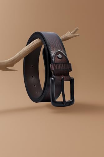 Image of WildHorn Classic Genuine Leather Belt for Men - Stylish and Durable with Adjustable Fit