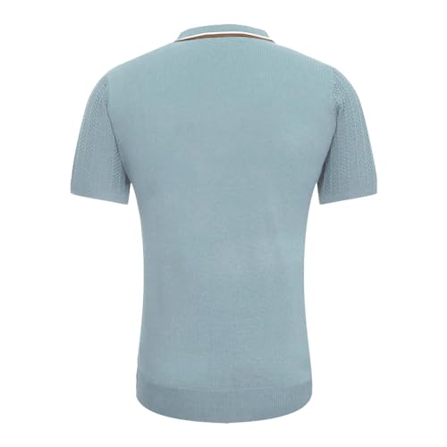 Mens Shirts Casual Stylish Regular-Fit Quick-Dry Golf Polos Shirt Tropical Holiday Beach Shirts Denim Regular Fit Shirt3