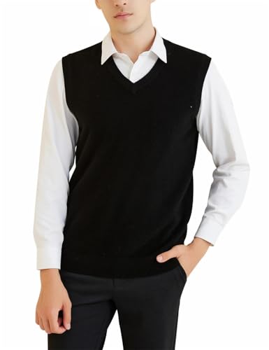 Men's Knit Vest Merino Wool Sweater Mens Knit Vest Knitted Sleeveless Top2