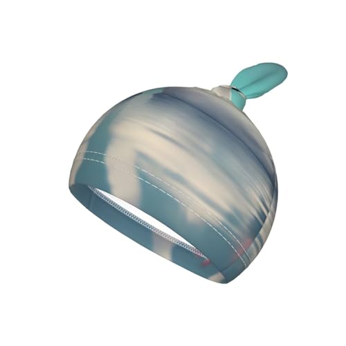 The swan in Love Print Newborn Swaddle Blanket with Beanie Set, Soft Baby Sleep Sack Receiving Wraps, for Boy Girl3