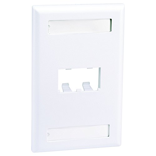 Panduit CFPL2WHY plaque murale de finition 2 ports pour prise RJ45