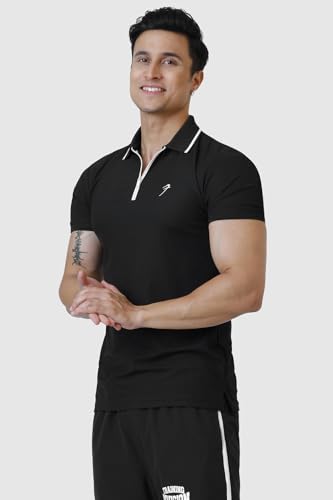 Image of FUAARK Men Stride Slim Fit Polo Tshirt in Premium Pique Fabric