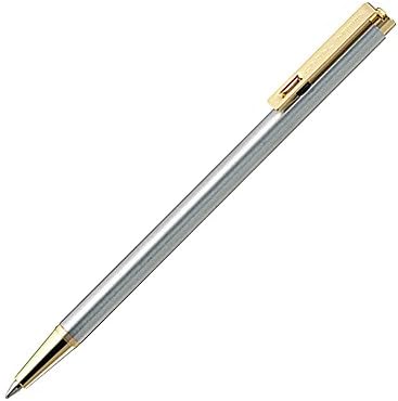ZEBRA Mini Ballpoint Pen T-5, Black Ink, Silver with Gold Accent (T-5)