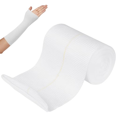 Flintronic Schlauchverband, Elastische Schlauchförmige Kompressionsbandage, Fixierbinde Stützbandage, Schlauchverband, für Arm Knie Beine, 10 CM x 5 M