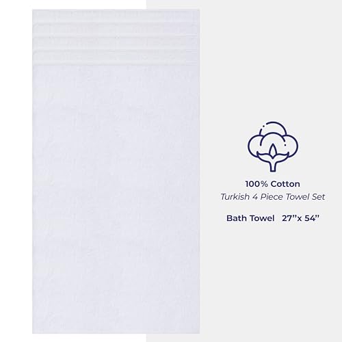 American Soft Linen EDISON-4BATH-B Luxury 4 Piece Bath Towel Set thumb #3