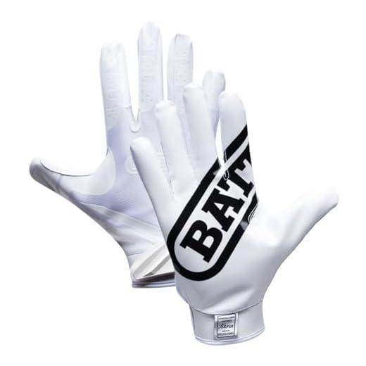 Battle Ultra-Stick Football Gloves – Ultra-Tack Sticky Palm Receivers Gloves – Pro-Style Receiver Gloves, Adult