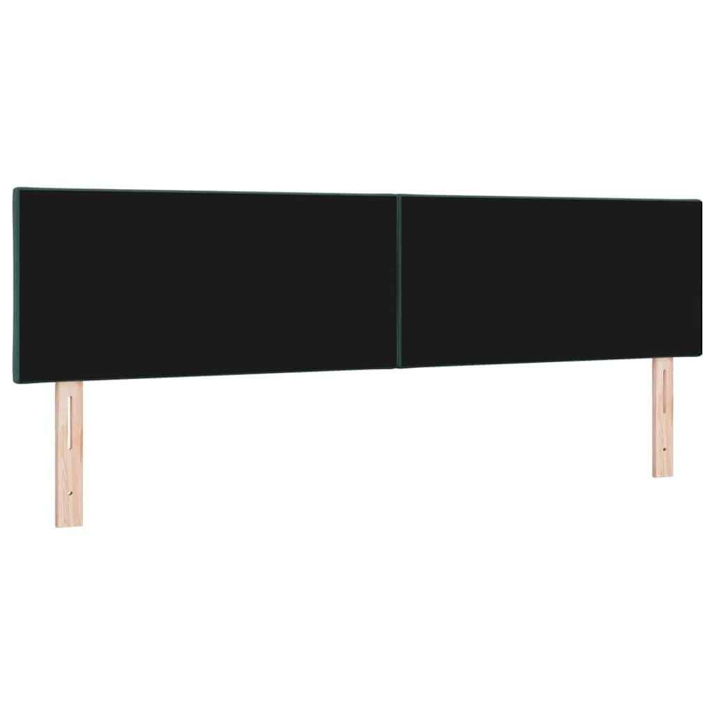Cabecero de cama de terciopelo verde oscuro de 180 cm ajustable con luces RGB para dormitorio moderno, diseño ajustado, marco de madera, incluye funda, duradero, fácil cuidado