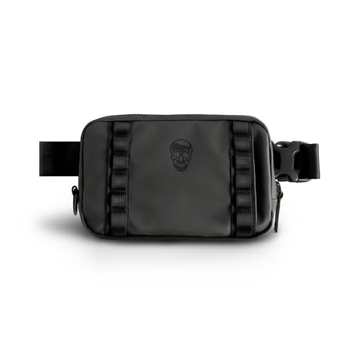 Gymreapers Travel Small Crossbody Bags for Men & Women with Hidden Pocket - Waterproof Crosssbody Fanny Pack for Men with Adjustable Shoulder Sling Belt for Traveling Running & Hiking (Gunmetal)