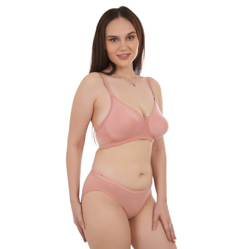 Image of Unitrust Premium Lingerie Set with Full Coverage Non-Padded Bra and Hipster Panty Set
