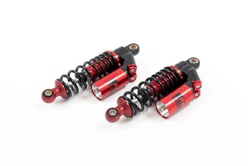 Amazon | 【x-cars】汎用品 250mm タンク付き リアサスペンション 黒赤