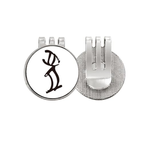 Clip chapeau golf aimanté avec marqueur de balle motif zodiaque chinois lapin en émail
