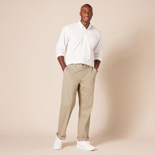 Amazon Essentials Men's Classic-Fit Casual Stretch Chino Pant, Tan, 36W x 32L - Image 8