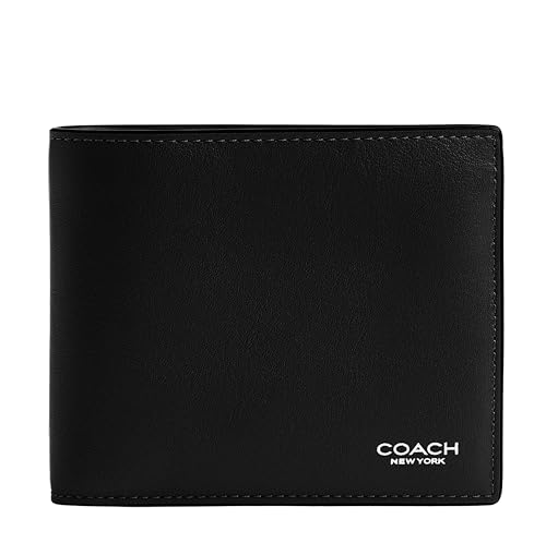 COACH Mens, 3-In-1 Wallet, Black, One Size