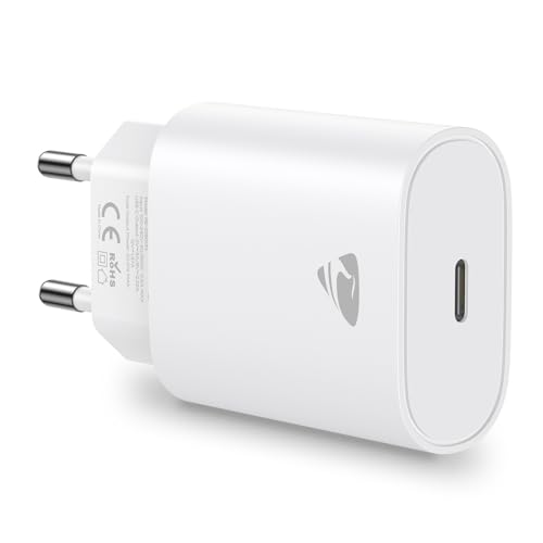 Aioneus Cargador USB C 20W Cargador iPhone Carga Rápido, PD 3.0 USBC Enchufe Pared Adaptador Tipo C Cabezal para iPhone 17 16 15 14 13 12 11 Pro MAX XR XS 8 7, iPad, Samsung