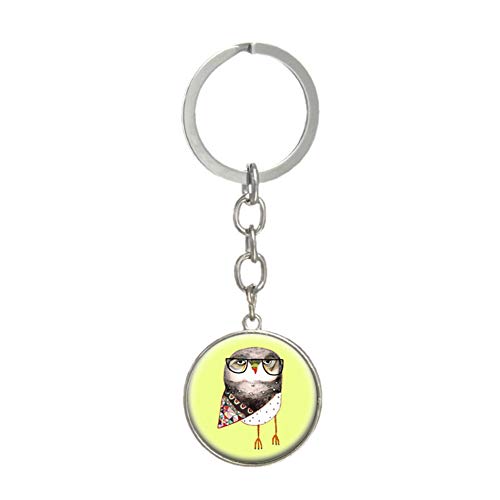 Preisvergleich Produktbild Artily Cartoon Schlüsselanhänger Eule Muster Schlüsselanhänger Kreativ Metall Schlüsselanhänger Schlüsselanhänger Tasche Auto Cartoon Keychain, Metall, Style-5, 7.8 * 3cm
