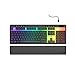 Produktbild uRage Gaming-Keyboard Exodus 515 Illuminated, transparente Tastatur mit Abnehmbarer Handballenauflage, 10-stufige RGB-Beleuchtung, QWERTZ-Layout, in schwarz