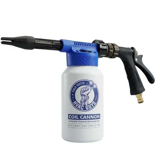 Coil Cannon | AC Coil Cleaner Automatic Foaming Mixing Sprayer | Compatible with All Cleaners & Chemicals | 5 Dilution R - Detailed View