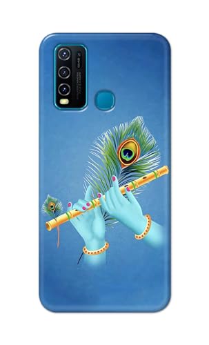 Image of PRINTFIDAA Printed Hard Back Cover Case for Vivo Y30 | Vivo Y50 Back Cover (Flute in Krishna Hands) -112