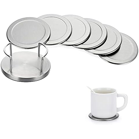 BTSKY Stainless Steel Drink Coasters Set Cover