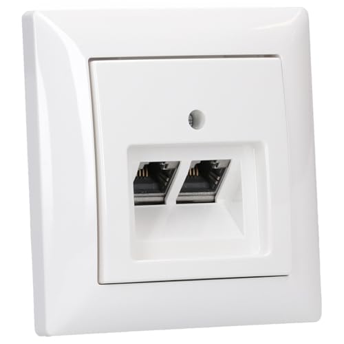 Busch-Jaeger Balance SI Set: 1x Rutenbeck UAE-Cat.6A iso-8/8 Up 0 mit Zentralscheibe + 1721-914 1-fach Rahmen Alpinweiß