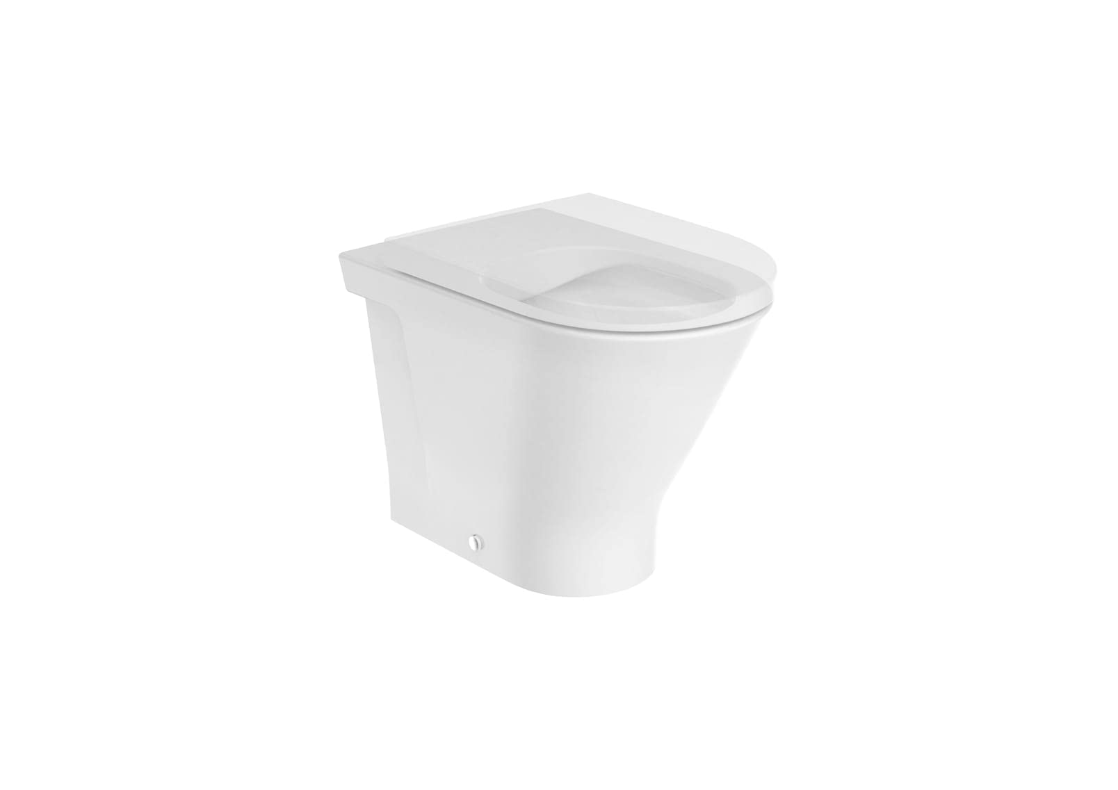 Roca A3470N7000 - Taza Rimless adosada a pared con salida dual para inodoro de tanque alto, tanque empotrable o fluxor The Gap Rund, color Blanco