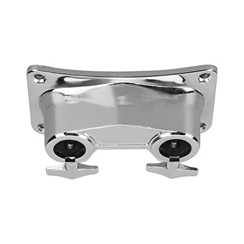 Soporte para tambor de doble orificio, Zinc y abrazadera de extensión para tambor con perillas de ajuste, soporte de montaje para tambor con diámetro de orificio de 2.3 cm para kit de batería miniatura 4