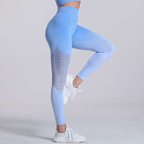 Sport Leggings Für Damen Sportbekleidung Skinny Pants Booty Scrunch Leggings, Trainingskleidung Für Frauen Butt Lift Push Up Hoch Taillierte Yogahosen blue,L Cover